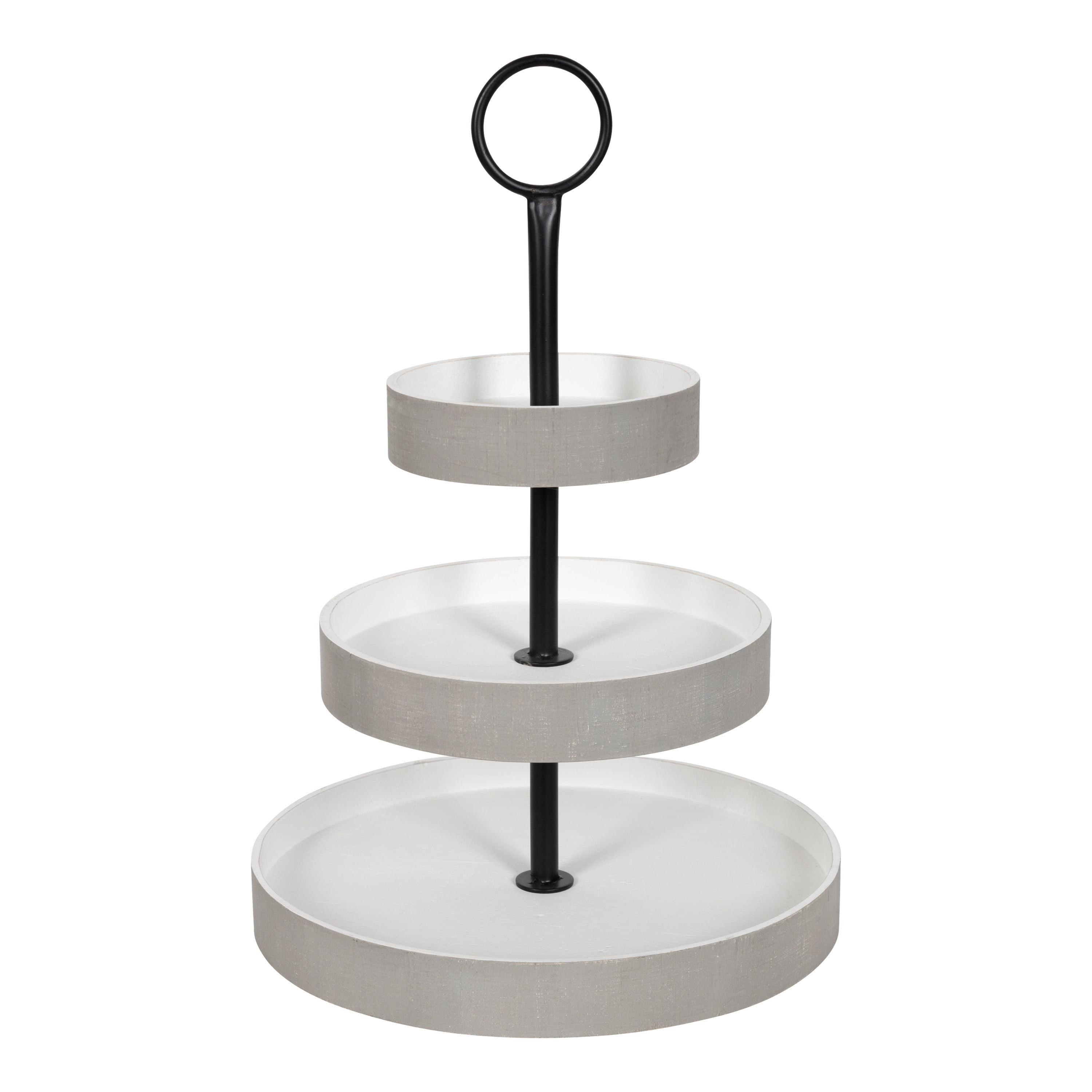 Kate and Laurel Woodmont Tray, 3 Tier, White
