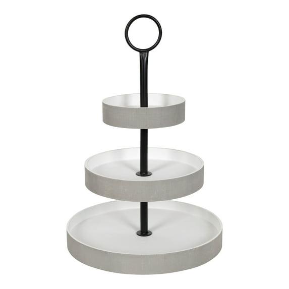 Kate and Laurel Woodmont Tray, 3 Tier, White