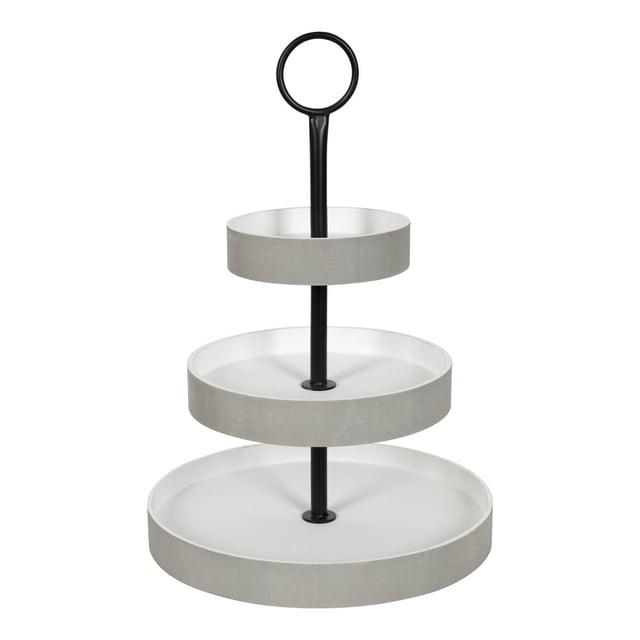 Kate and Laurel Woodmont Tray, 3 Tier, White