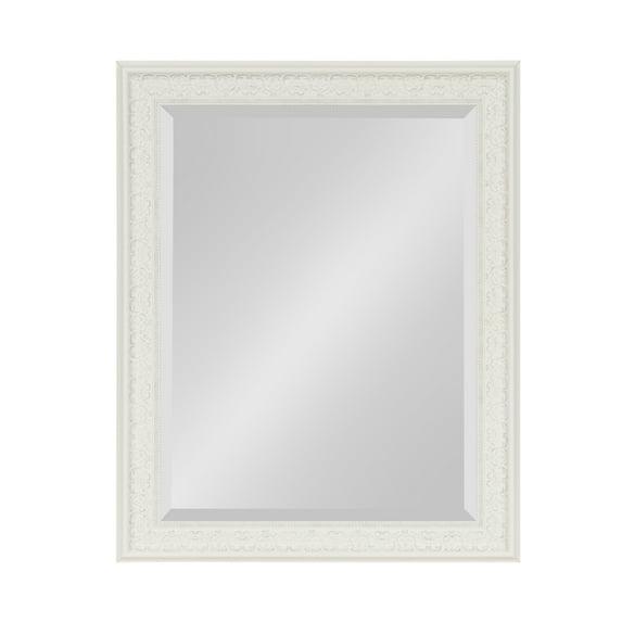 Kate and Laurel - Alysia Decorative Frame Rectangle Wall Mirror, 22.5 x 28.5 White