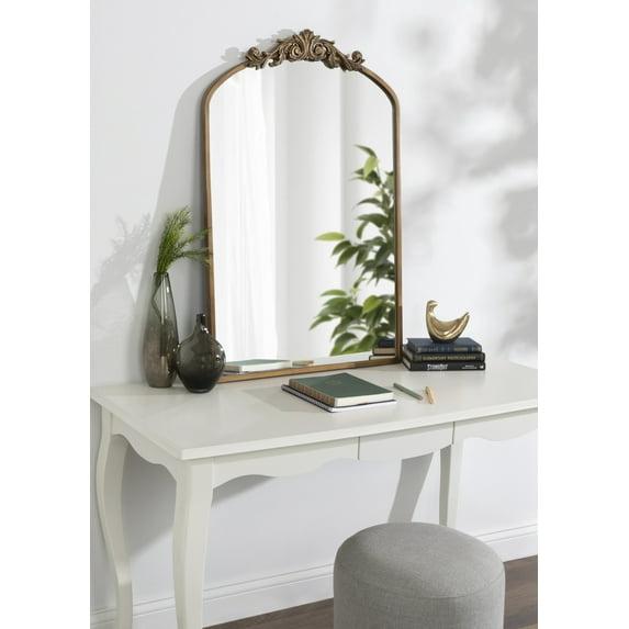 24" x 36" Arendahl Traditional Arch Decorative Wall Mirror Gold - Kate & Laurel All Things Decor