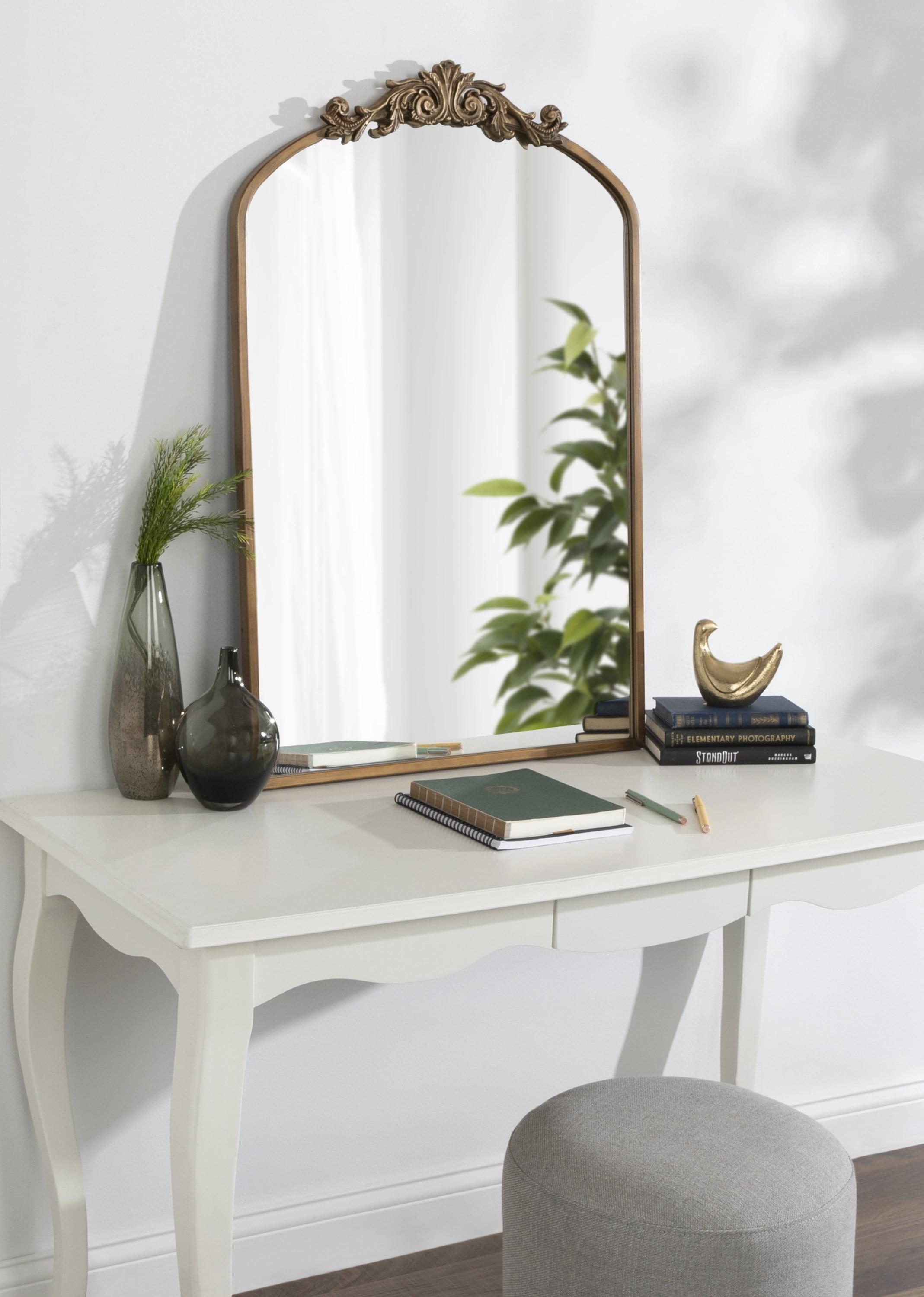 24" x 36" Arendahl Traditional Arch Decorative Wall Mirror Gold - Kate & Laurel All Things Decor