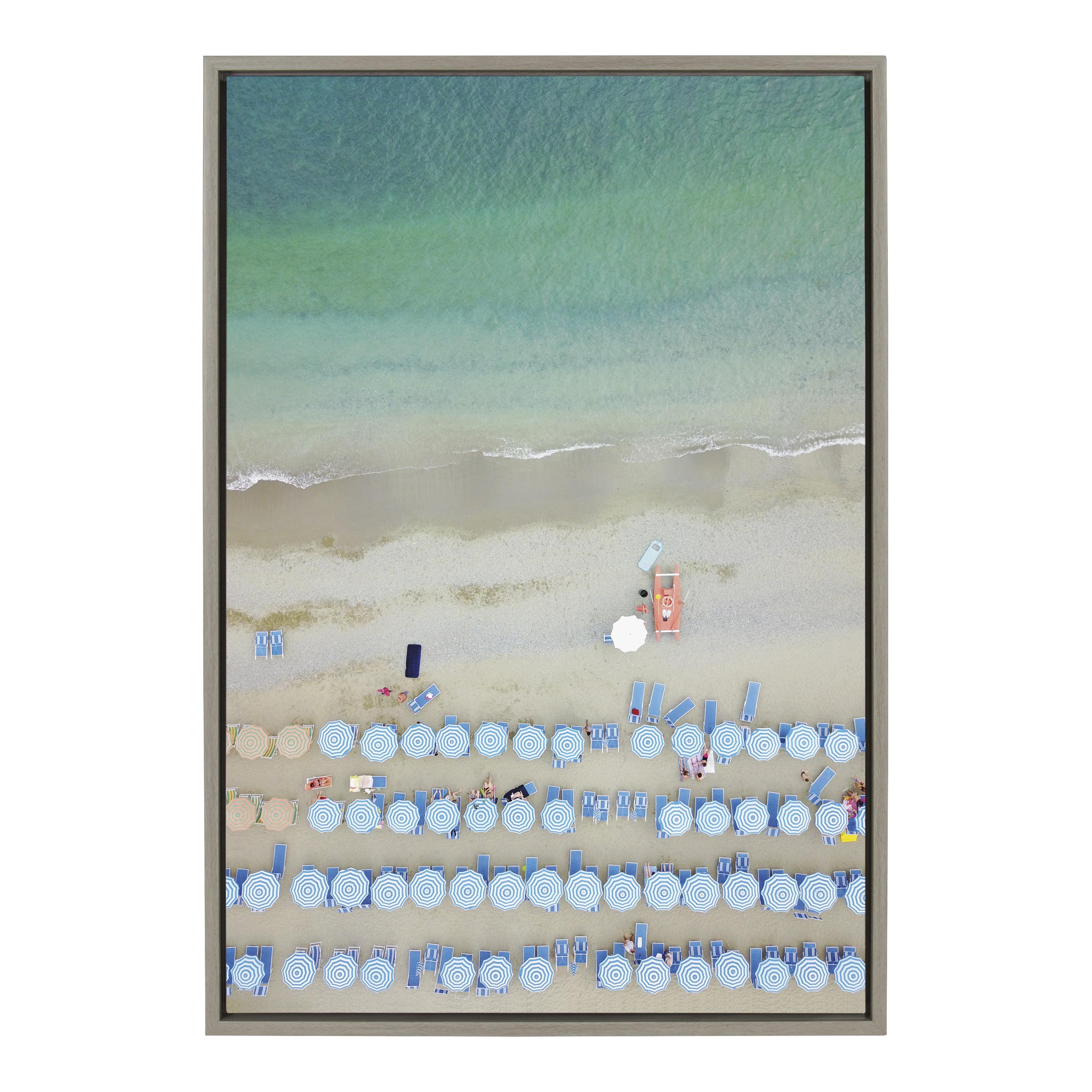 23" x 33" Sylvie Monterosso 12 Framed Canvas by Rachel Dowd Gray - Kate & Laurel All Things Decor: Modern Ocean Digital Art, Plastic Frame