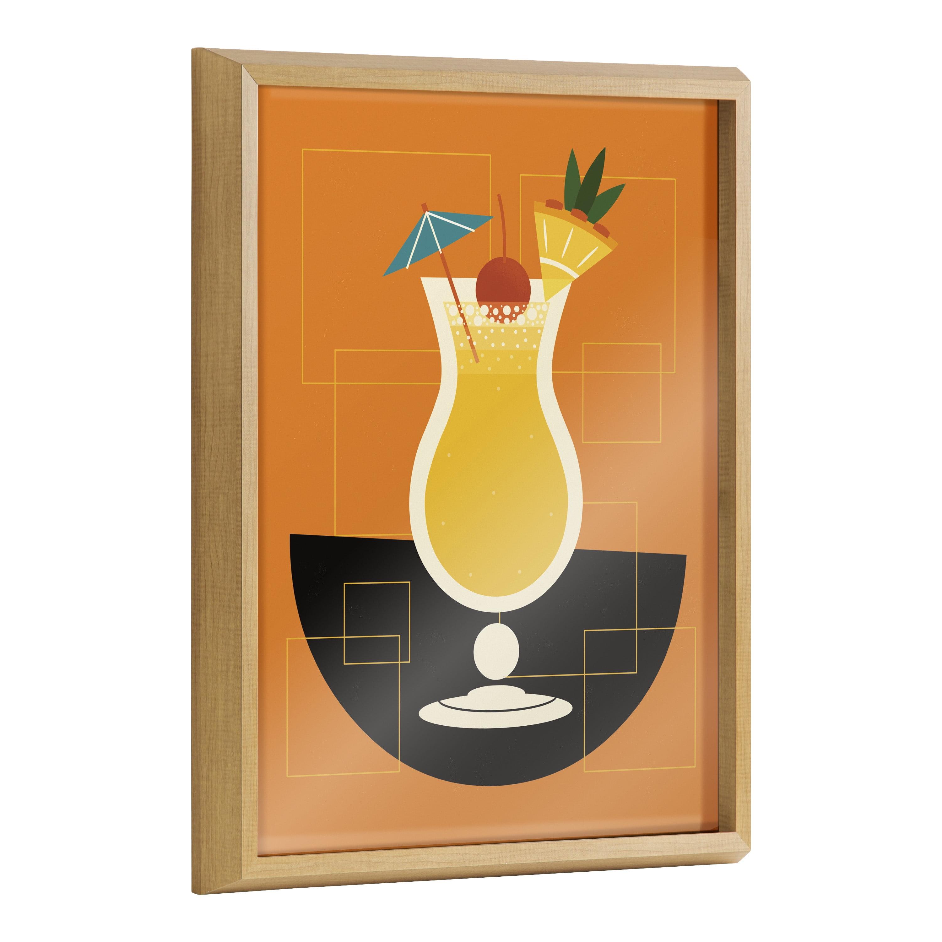 Kate and Laurel Blake " Bright Colorful Bar Drink " Painting Print