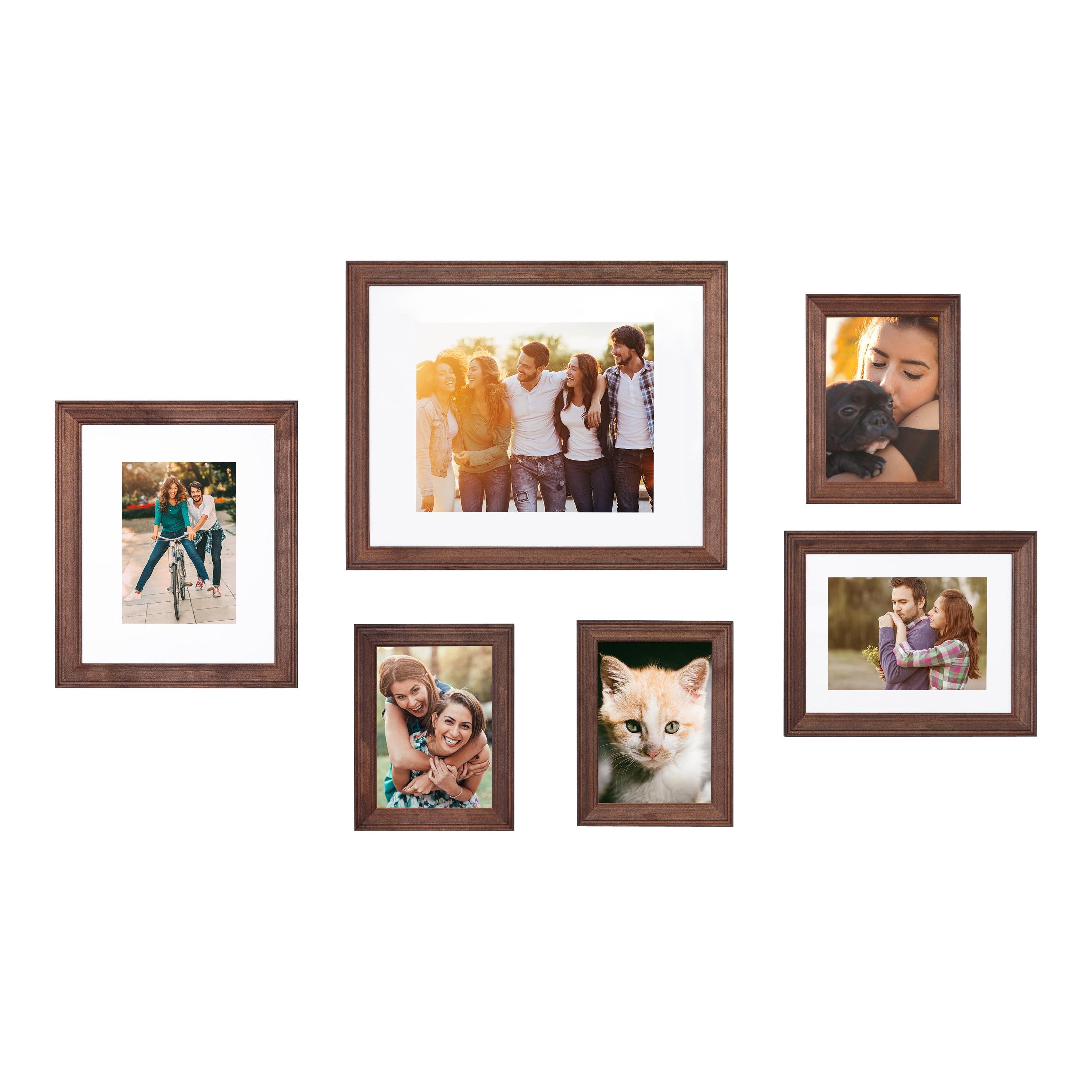 Kate & Laurel All Things Decor 6pc Bordeaux Frame Box Set Brown : Wall Display, Gallery Collection, Wood Frames