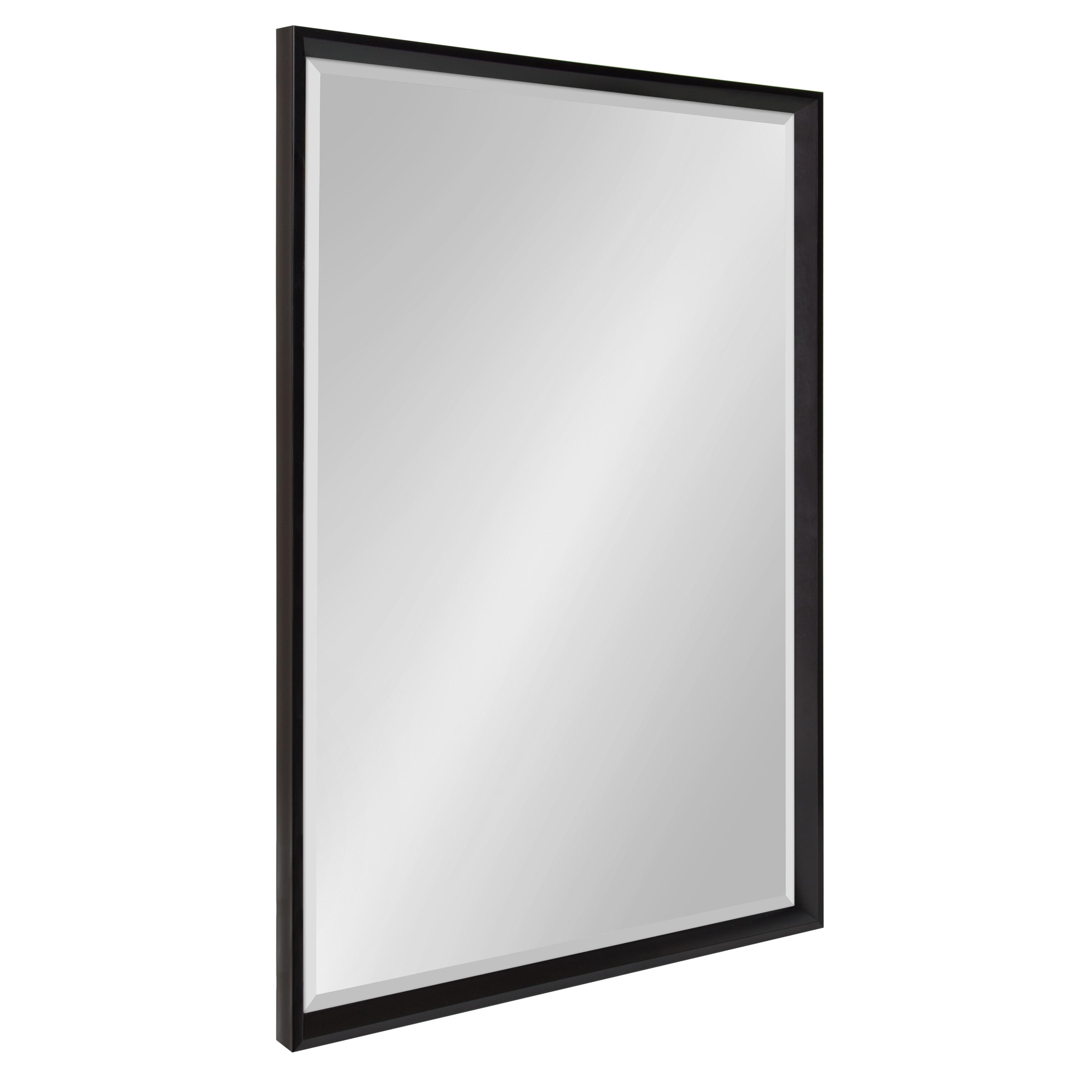 26"x38" Calter Framed Wall Mirror Black - Kate and Laurel: Modern Rectangular, No Assembly Required