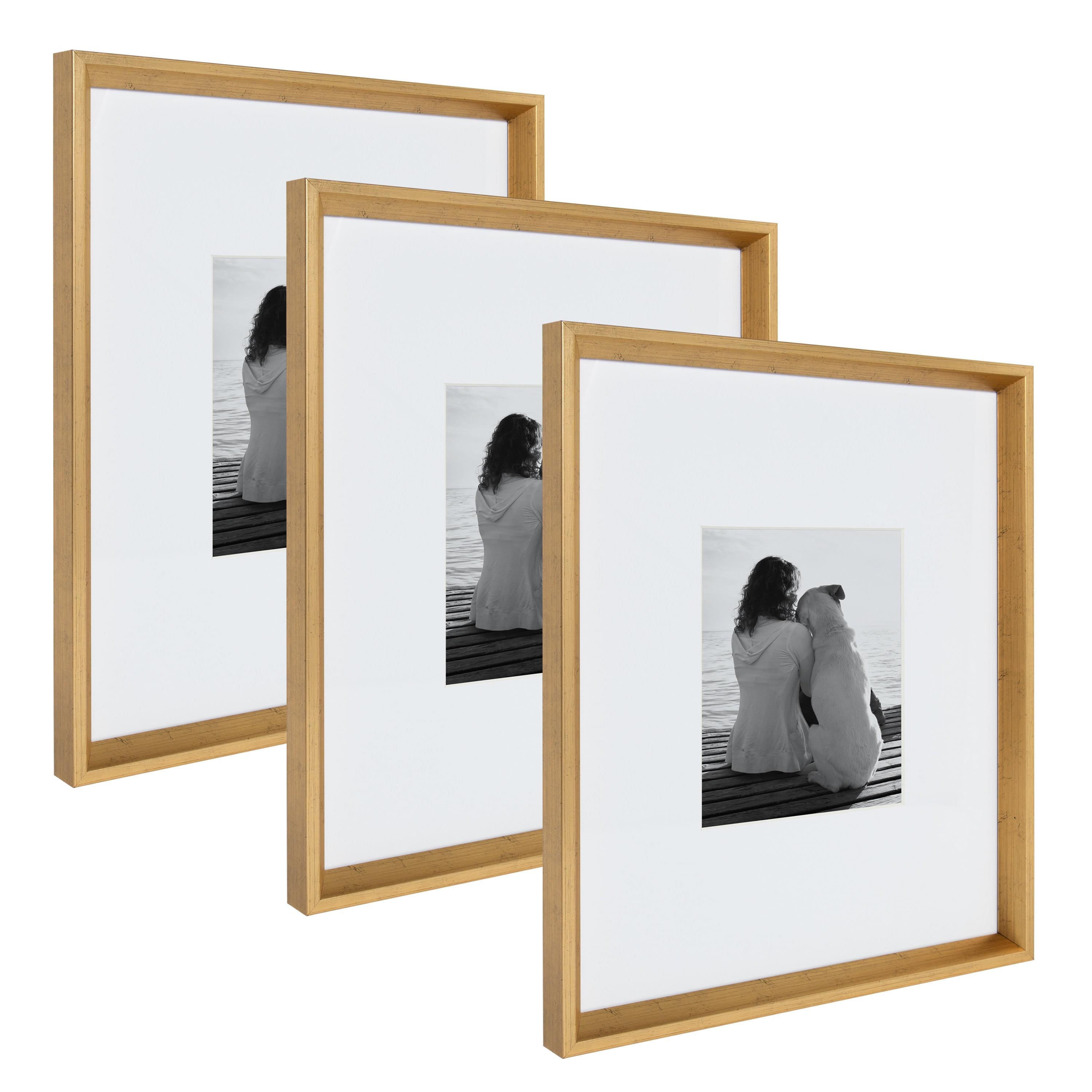 Gold 16x20 Matted to 8x10 Classic Wall Picture Frame Set