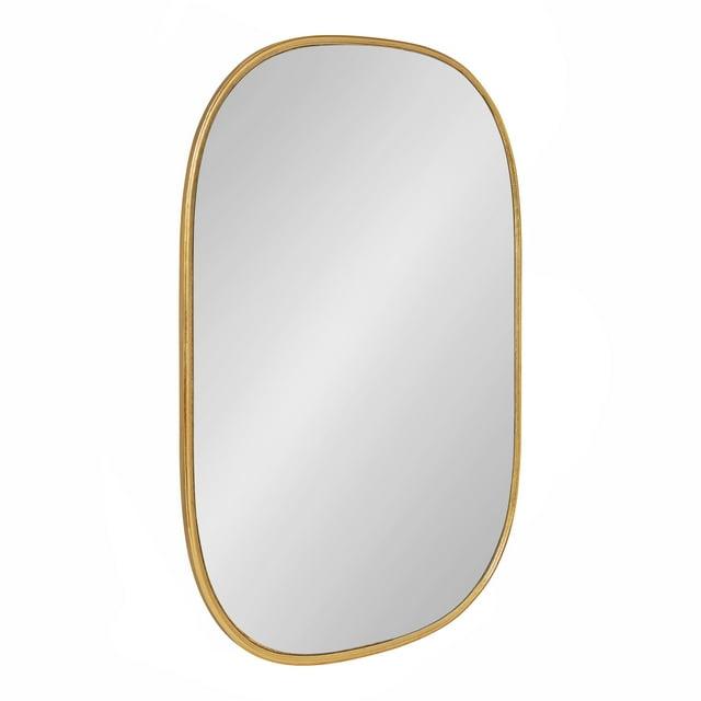 24" x 36" Caskill Capsule Framed Wall Mirror Gold - Kate and Laurel
