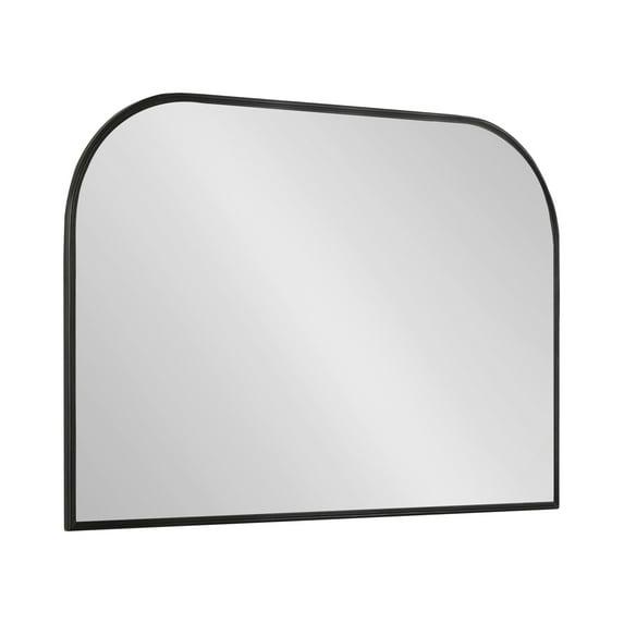 36" x 24" Caskill Framed Arch Wall Mirror Black - Kate & Laurel: Large, Modern Design, Wall-Mounted