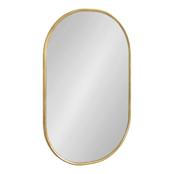 Kate and Laurel Caskill Oval MDF Capsule Mirror, 22x34, Gold