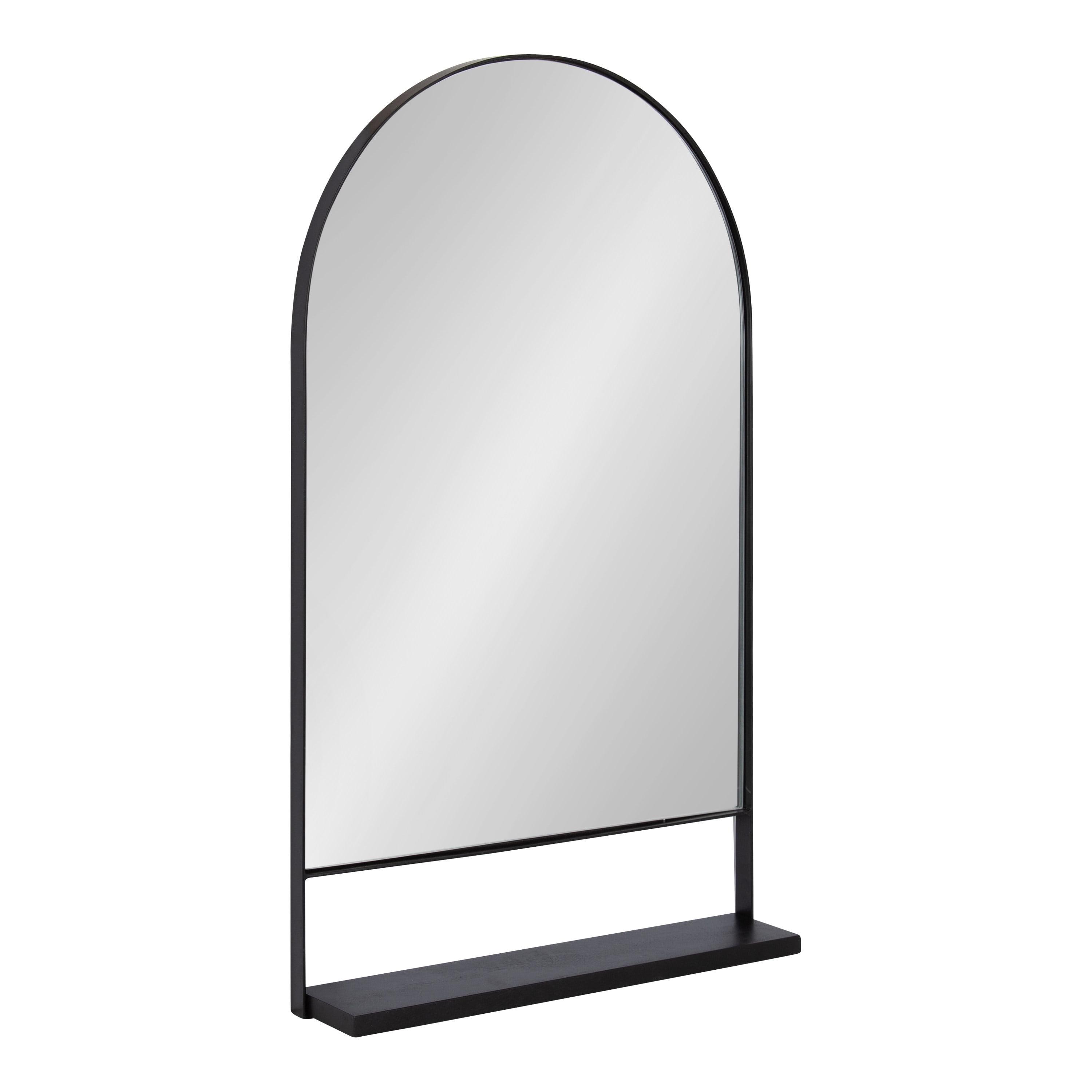20" x 34" Chadwin Decorative Wall Mirror with Shelf Black - Kate & Laurel All Things Decor: Arched, Farmhouse-Inspired