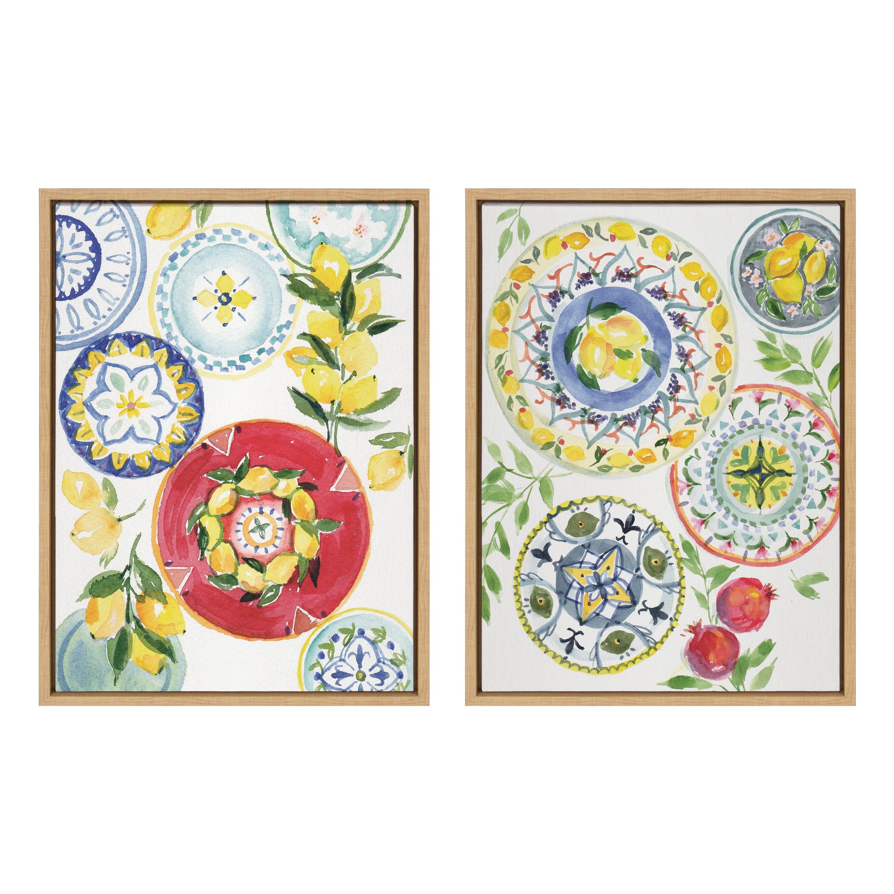 18" x 24" Sylvie Positano by Patricia Shaw: Modern Kitchen Decor Set - Kate & Laurel All Things Decor