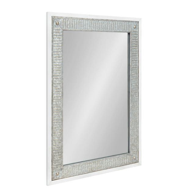 27" x 39" Deely Rectangle Wall Mirror White - Kate & Laurel All Things Decor: Vintage-Inspired, Farmhouse Style, No Assembly Required