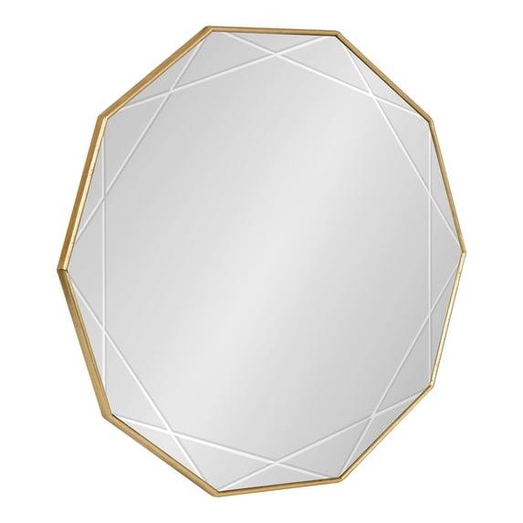 Kate and Laurel Deka Etched Starburst Accent Framed Wall Mirror