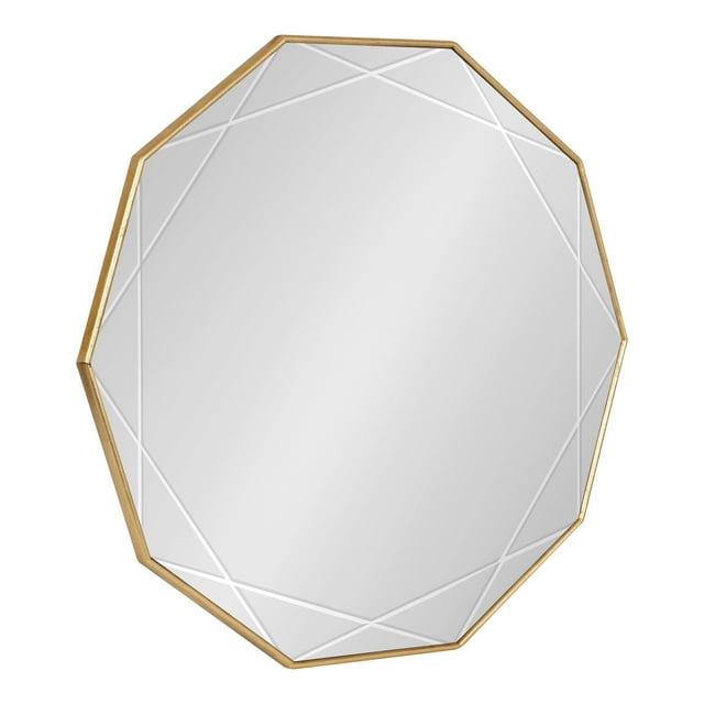 Kate and Laurel Deka Etched Starburst Accent Framed Wall Mirror