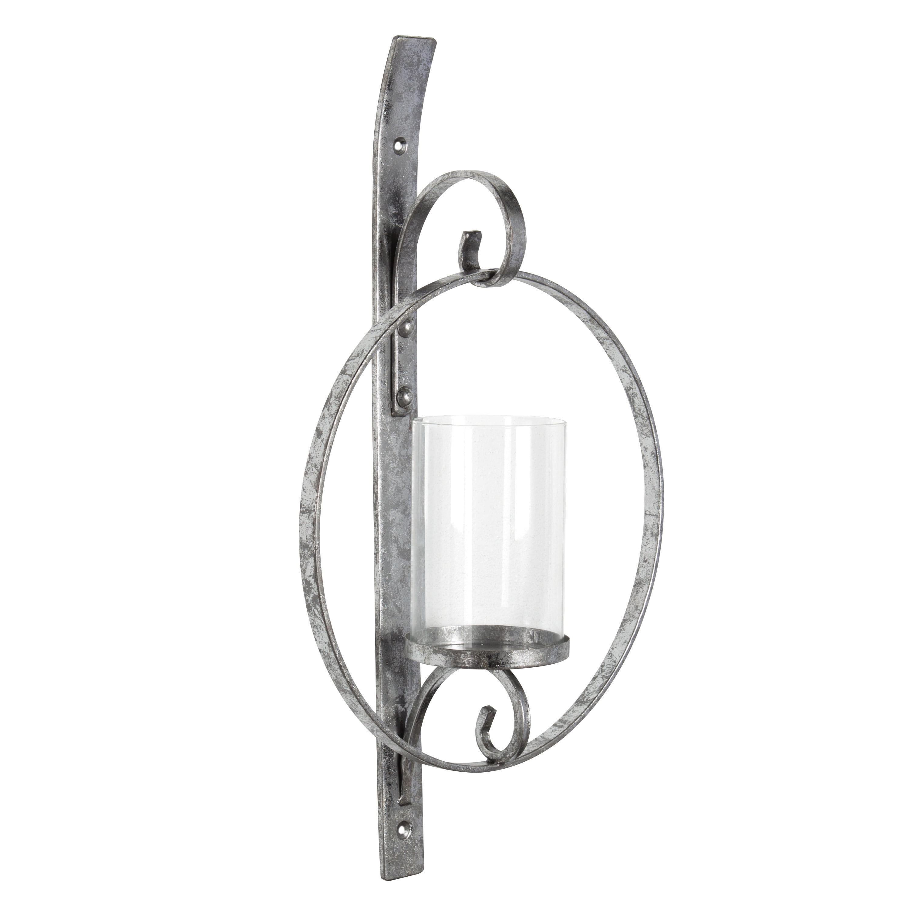 Kate and Laurel Doria Metal Wall Candle Holder Sconce