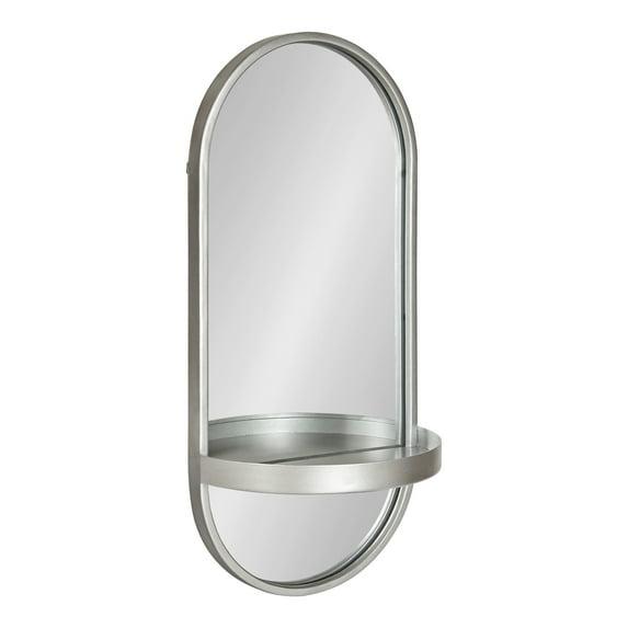 Lumi Metal Flat Mirror with Shelves