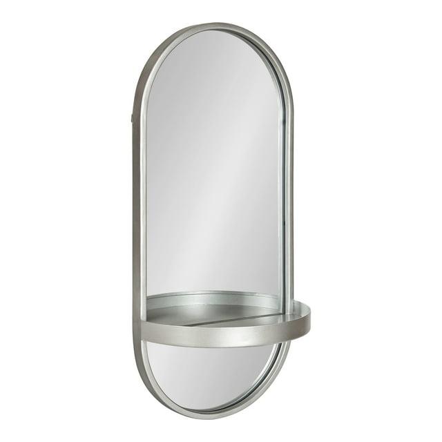 Lumi Metal Flat Mirror with Shelves
