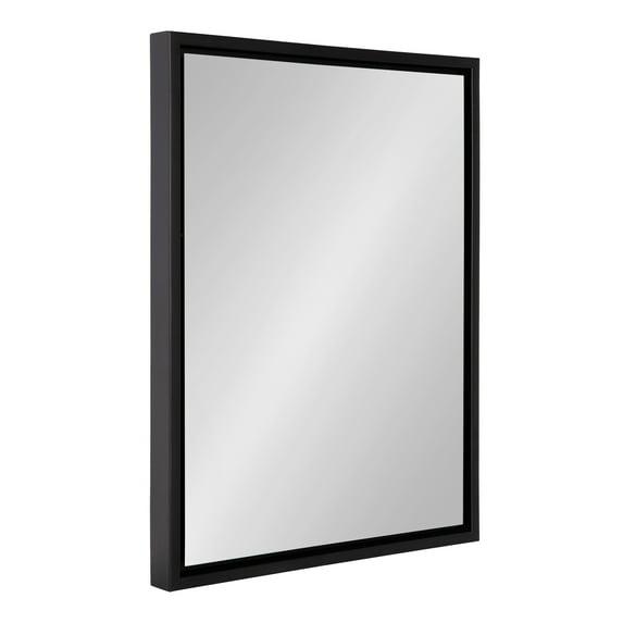 18" x 24" Evans Rectangle Wall Mirror Black - Kate & Laurel: Modern Vanity Decor, Wall Mount