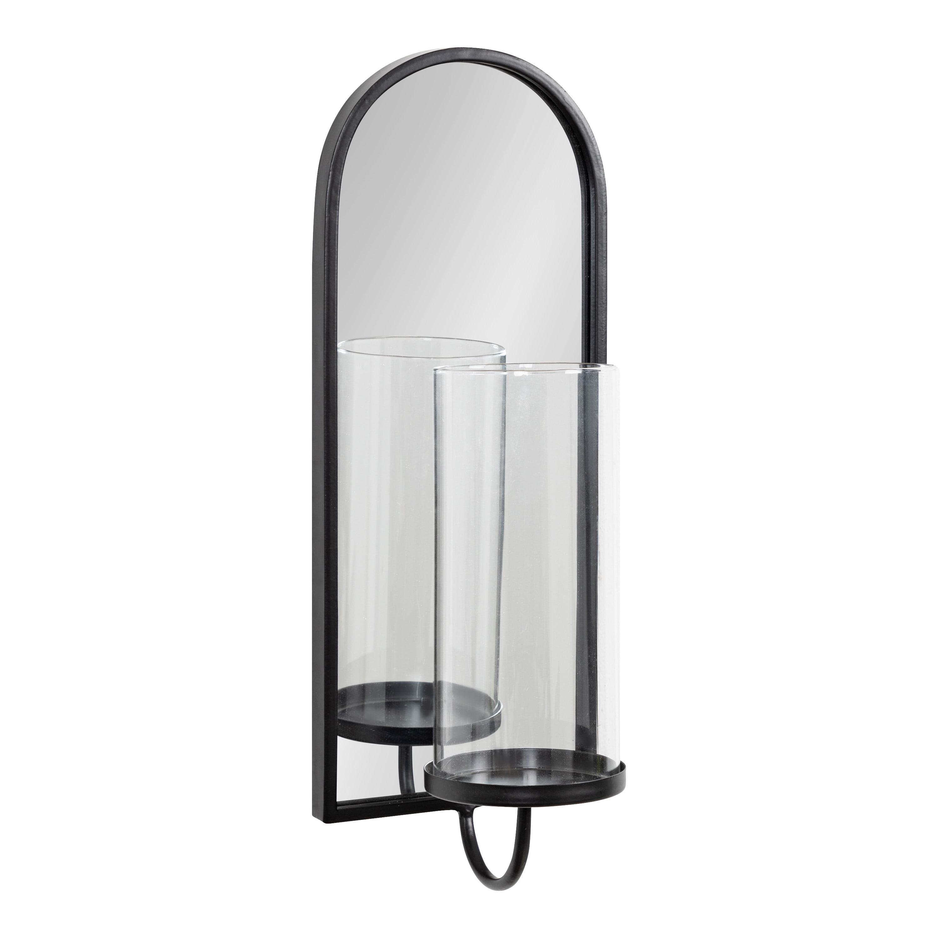 Kate and Laurel Ezerin Arch Metal Wall Sconce, 6x5x16, Black