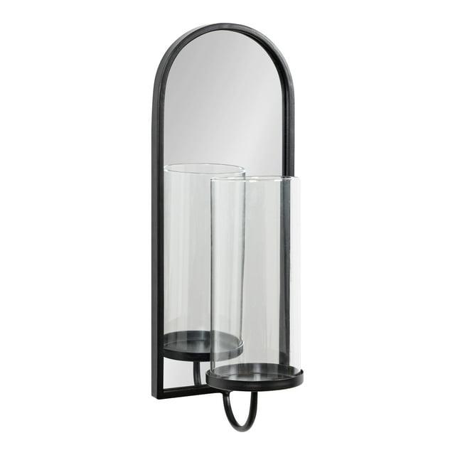 Kate and Laurel Ezerin Arch Metal Wall Sconce, 6x5x16, Black
