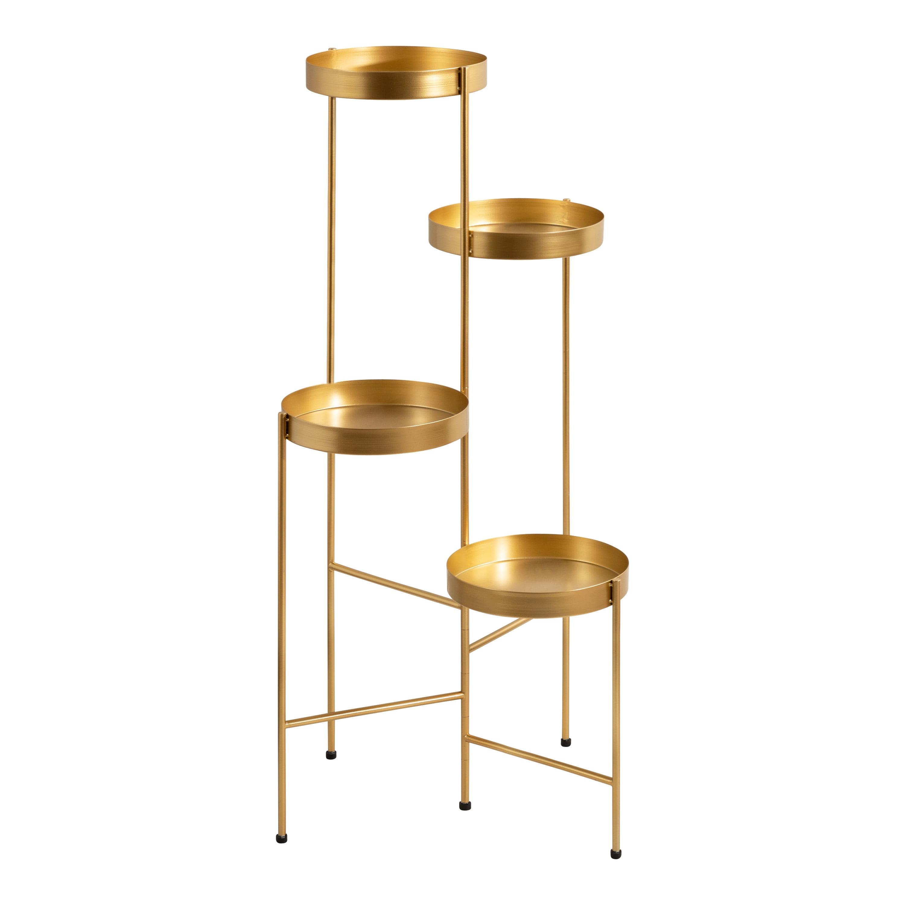 Kate and Laurel Finn Plant Stand, 10x11x44, Gold