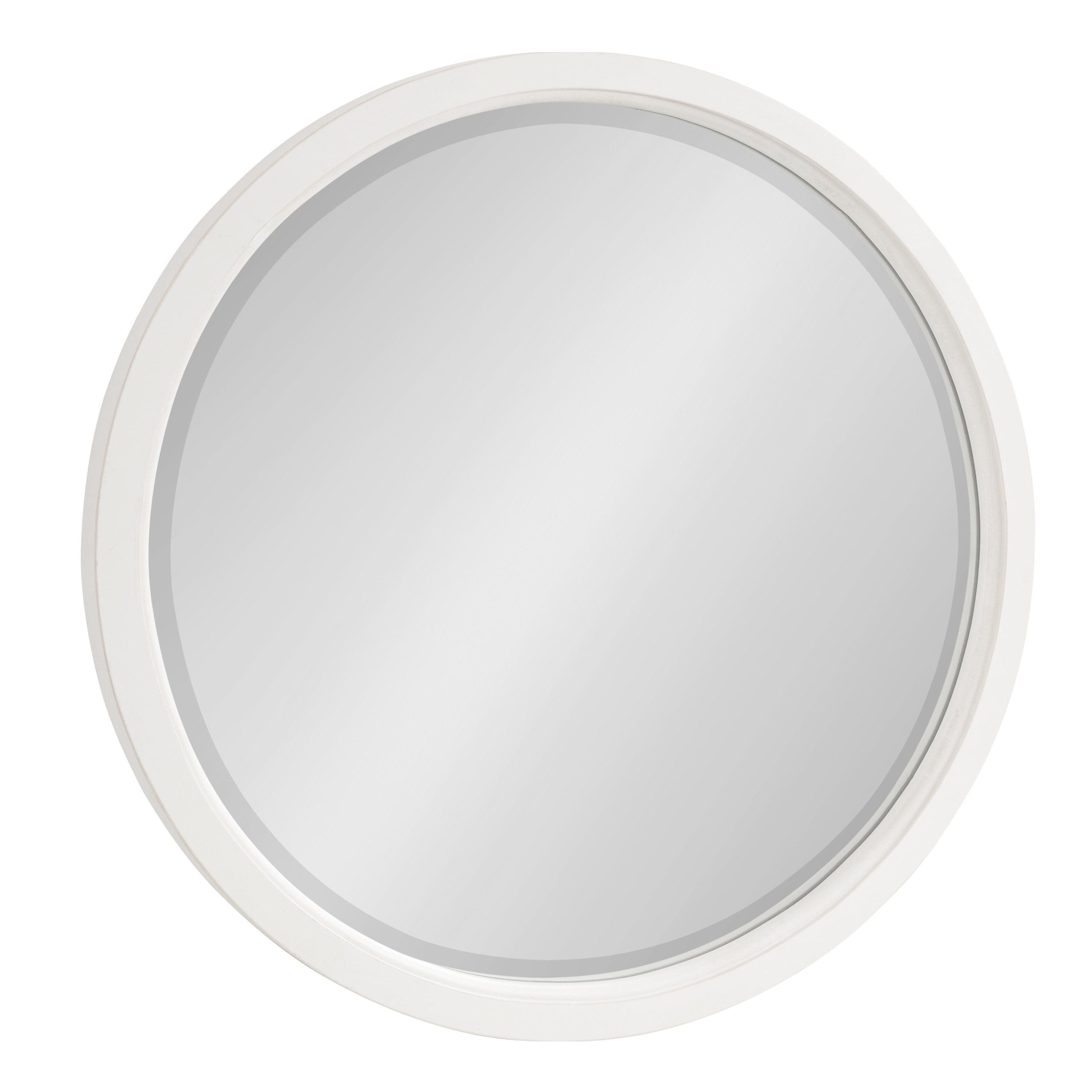 18&#34; x 18&#34; Hogan Round Framed Decorative Wall Mirror White - Kate &#38; Laurel All Things Decor