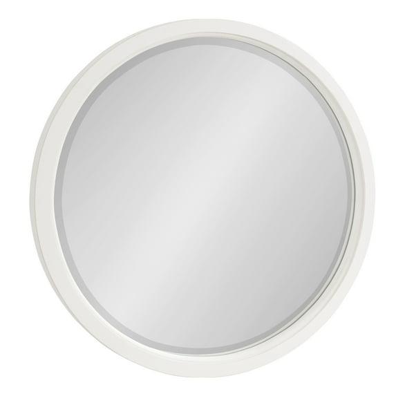18&#34; x 18&#34; Hogan Round Framed Decorative Wall Mirror White - Kate &#38; Laurel All Things Decor
