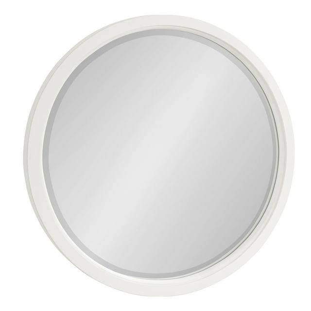 18&#34; x 18&#34; Hogan Round Framed Decorative Wall Mirror White - Kate &#38; Laurel All Things Decor