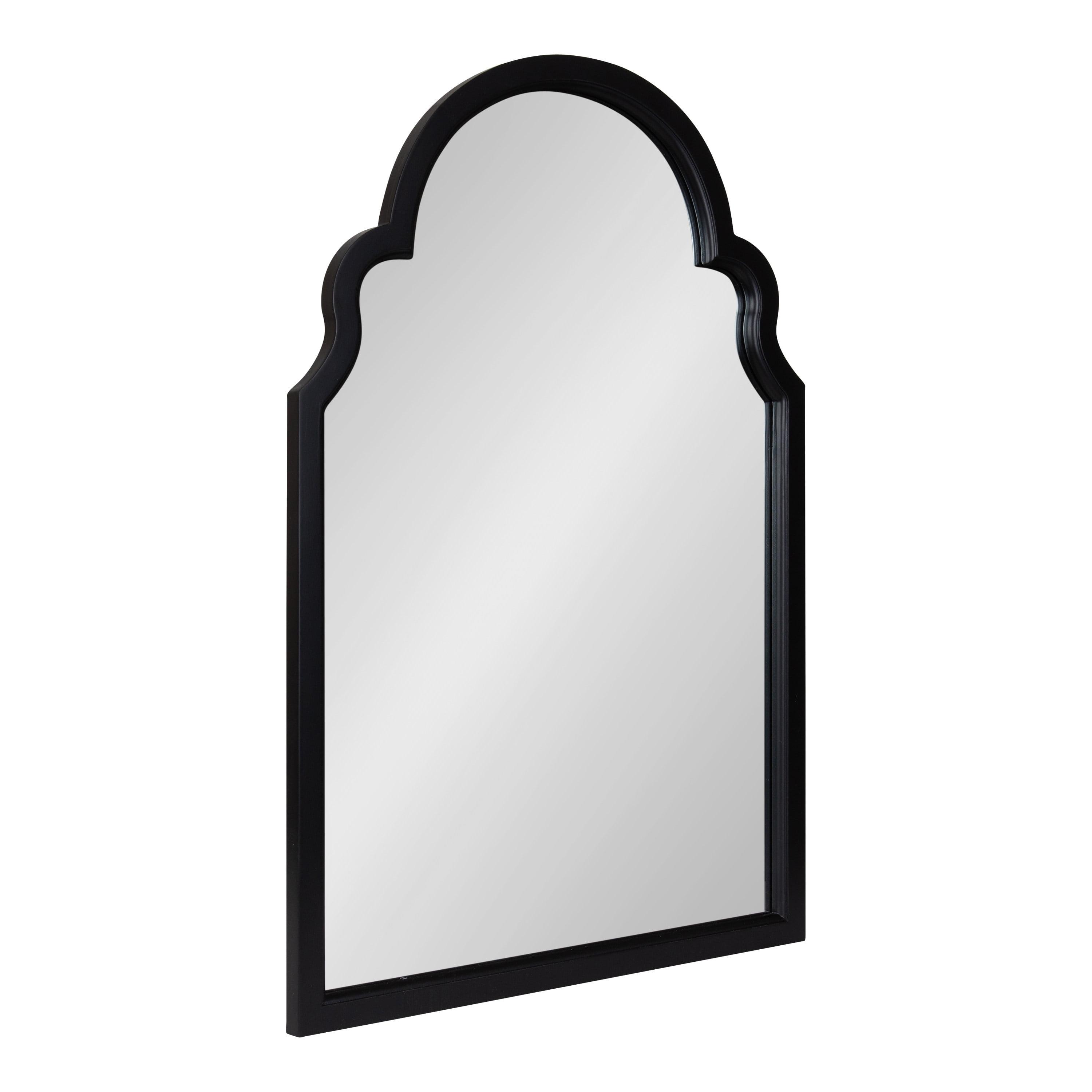 24" x 36" Hogan Arch Wall Mirror Black - Kate & Laurel All Things Decor: Modern MDF Frame, No Assembly Required