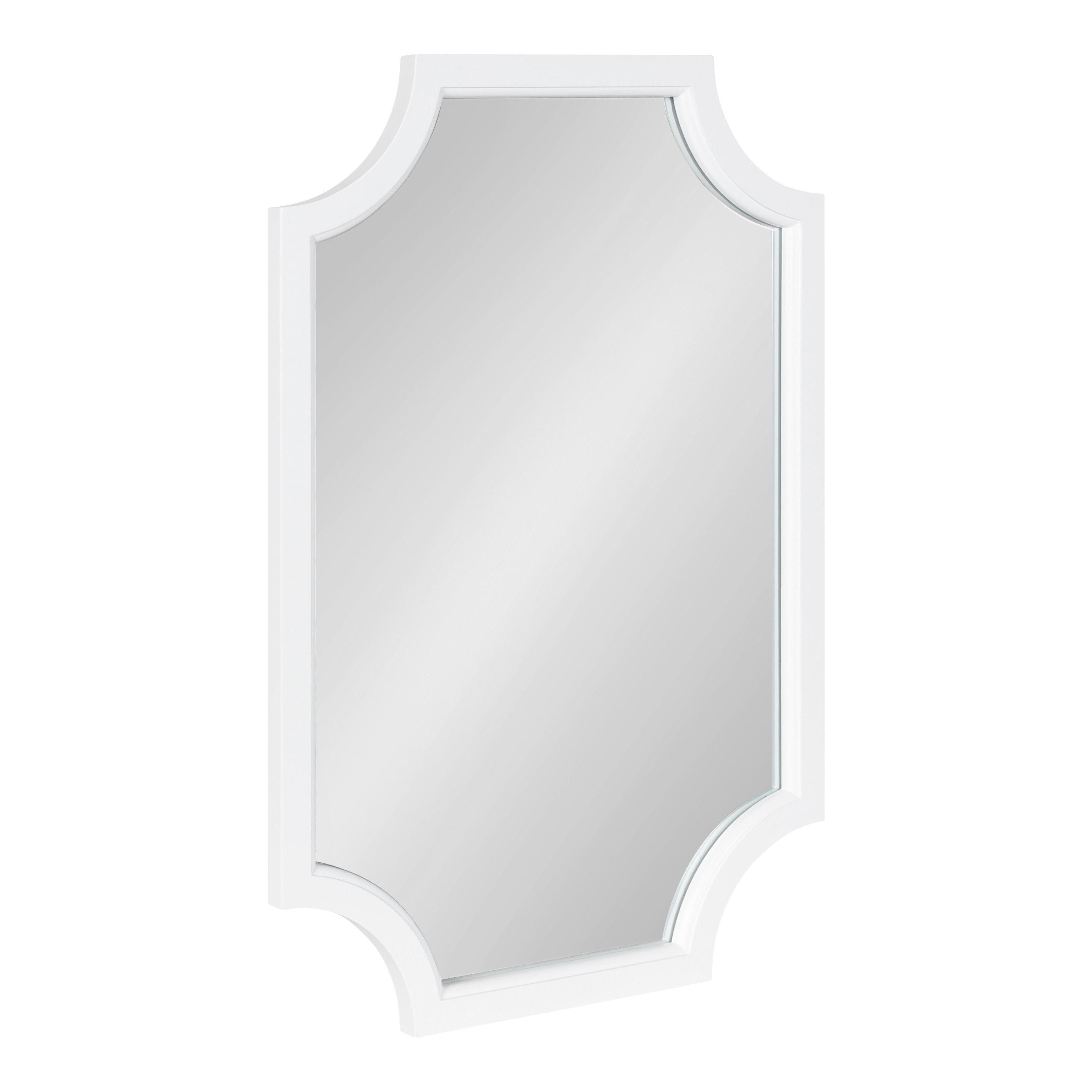20" x 30" Hogan Scallop Wall Mirror White - Kate & Laurel All Things Decor: Modern MDF Frame, No Assembly Required