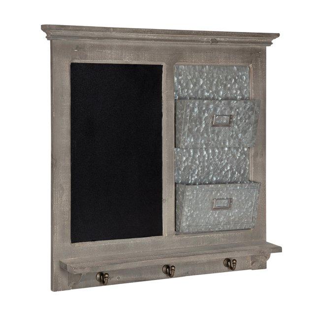 Kate and Laurel Solid Wood Wall Organizer