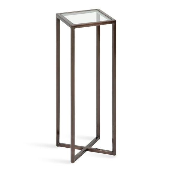 Kate and Laurel Jaspur Square Metal Drink Table, 7x7x21, Bronze