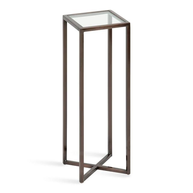 Kate and Laurel Jaspur Square Metal Drink Table, 7x7x21, Bronze