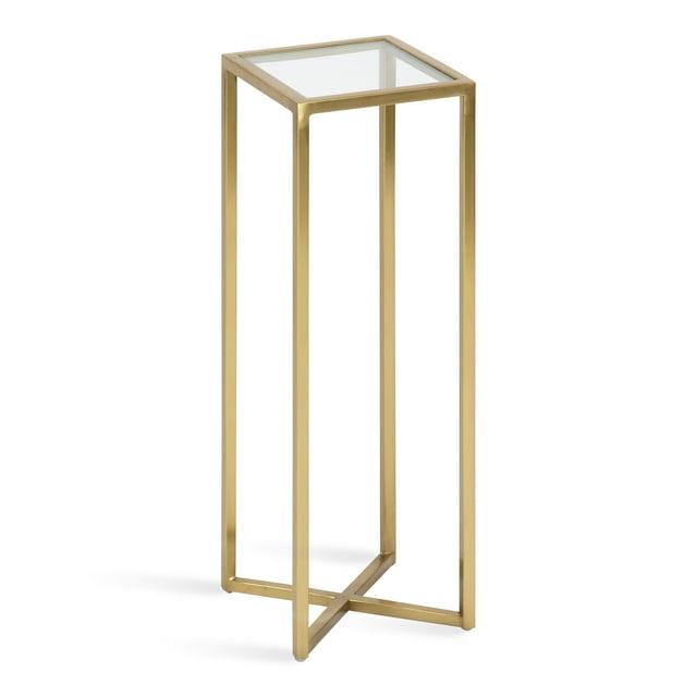 Kate and Laurel Jaspur Square Metal Drink Table, 7x7x21, Gold