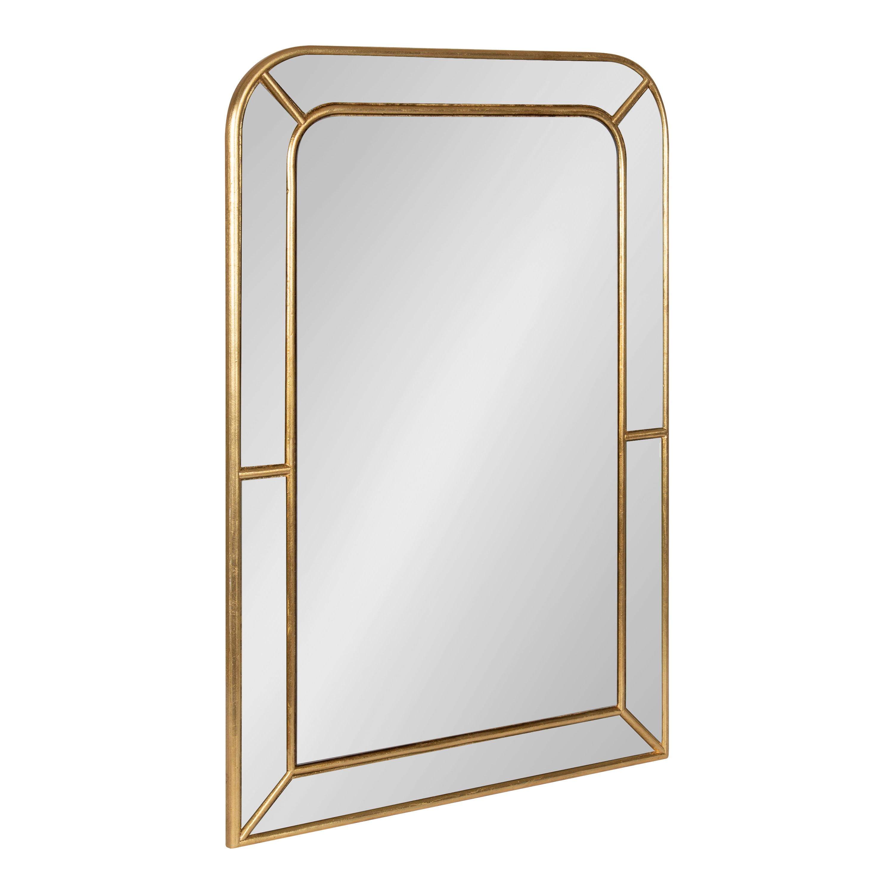 Kate and Laurel Lamson Transitional Framed Wall Mirror, 20 x 30, Gold, Sophisticated Glam Wall Decor
