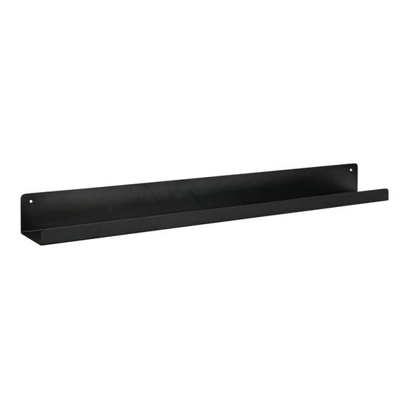 Kate & Laurel All Things Decor 36" Mezzo Modern Metal Ledge Shelf Black: Wall Mounted, No Assembly Required