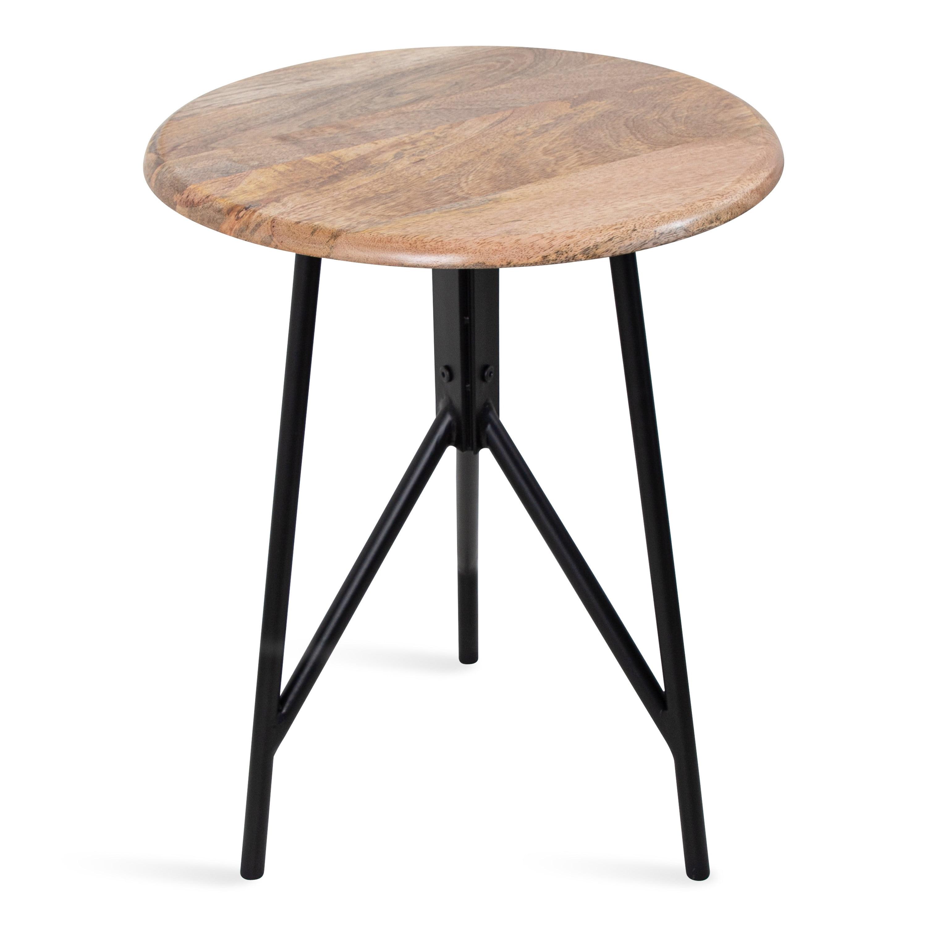 Kate and Laurel Pallson Round Wood Side Table, 18x18x22, Natural