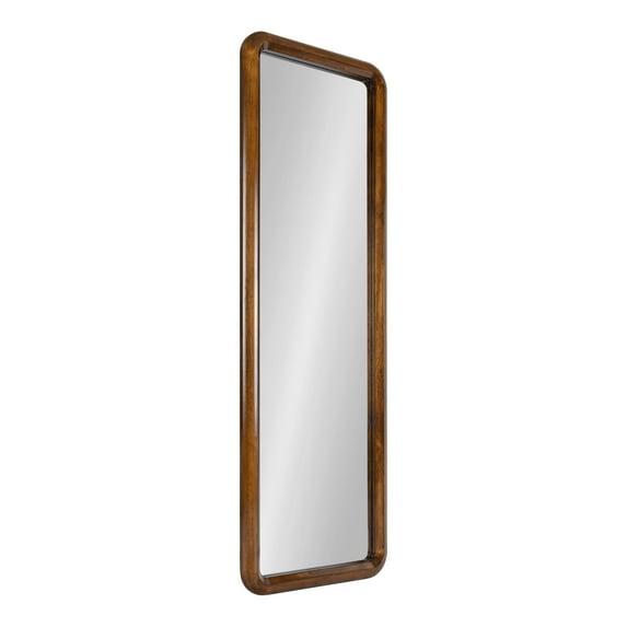 16" x 48" Pao Full Length Wall Mirror Walnut Brown - Kate & Laurel All Things Decor