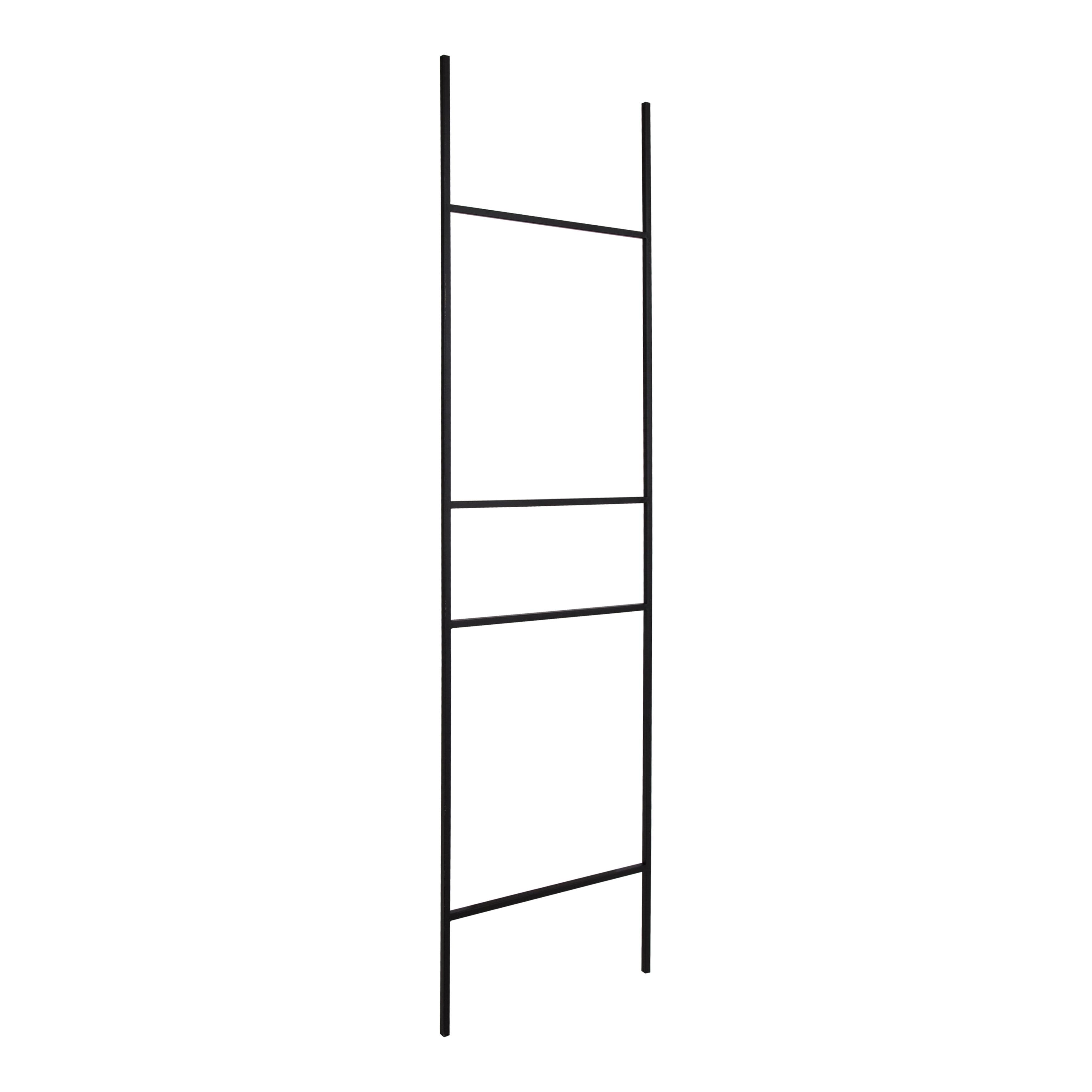 17.75"x67" Poggi Metal Ladder Black - Kate & Laurel All Things Decor: No Assembly, Modern Storage Display