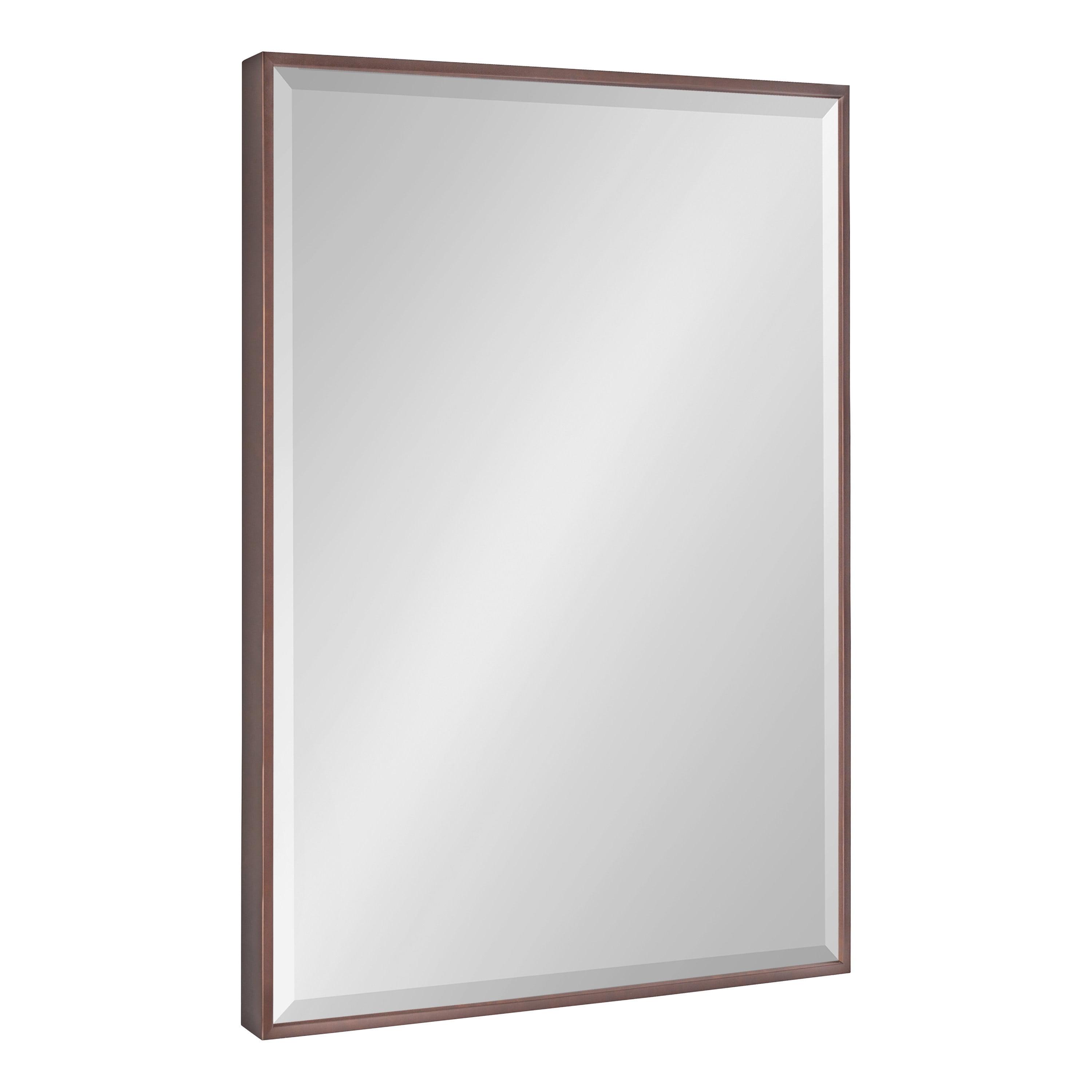 Kate & Laurel All Things Decor 18.7" x 24.7" Rhodes Rectangle Wall Mirror Bronze : Modern Beveled, No Assembly Required
