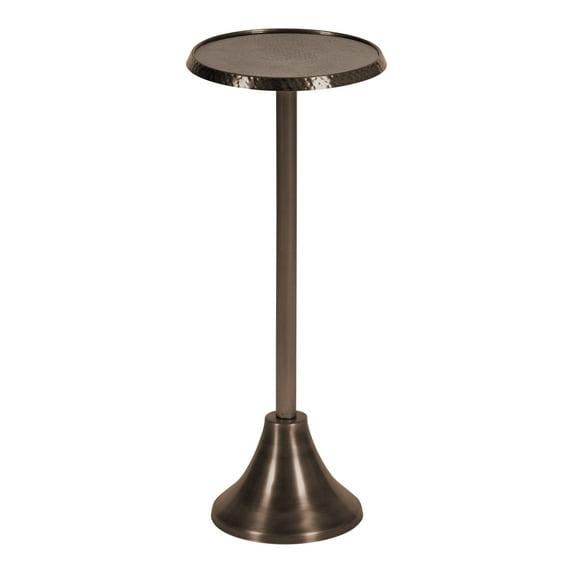 Kate and Laurel Sanzo Round Metal Drink Table, 9x9x23, Bronze