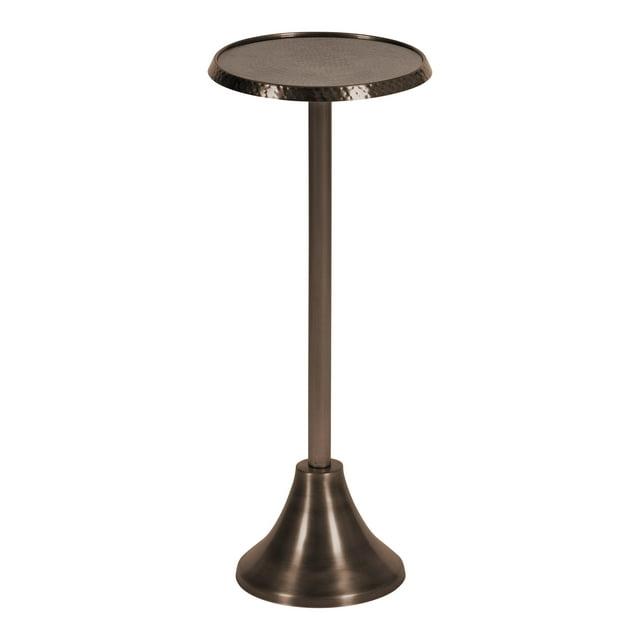 Kate and Laurel Sanzo Round Metal Drink Table, 9x9x23, Bronze