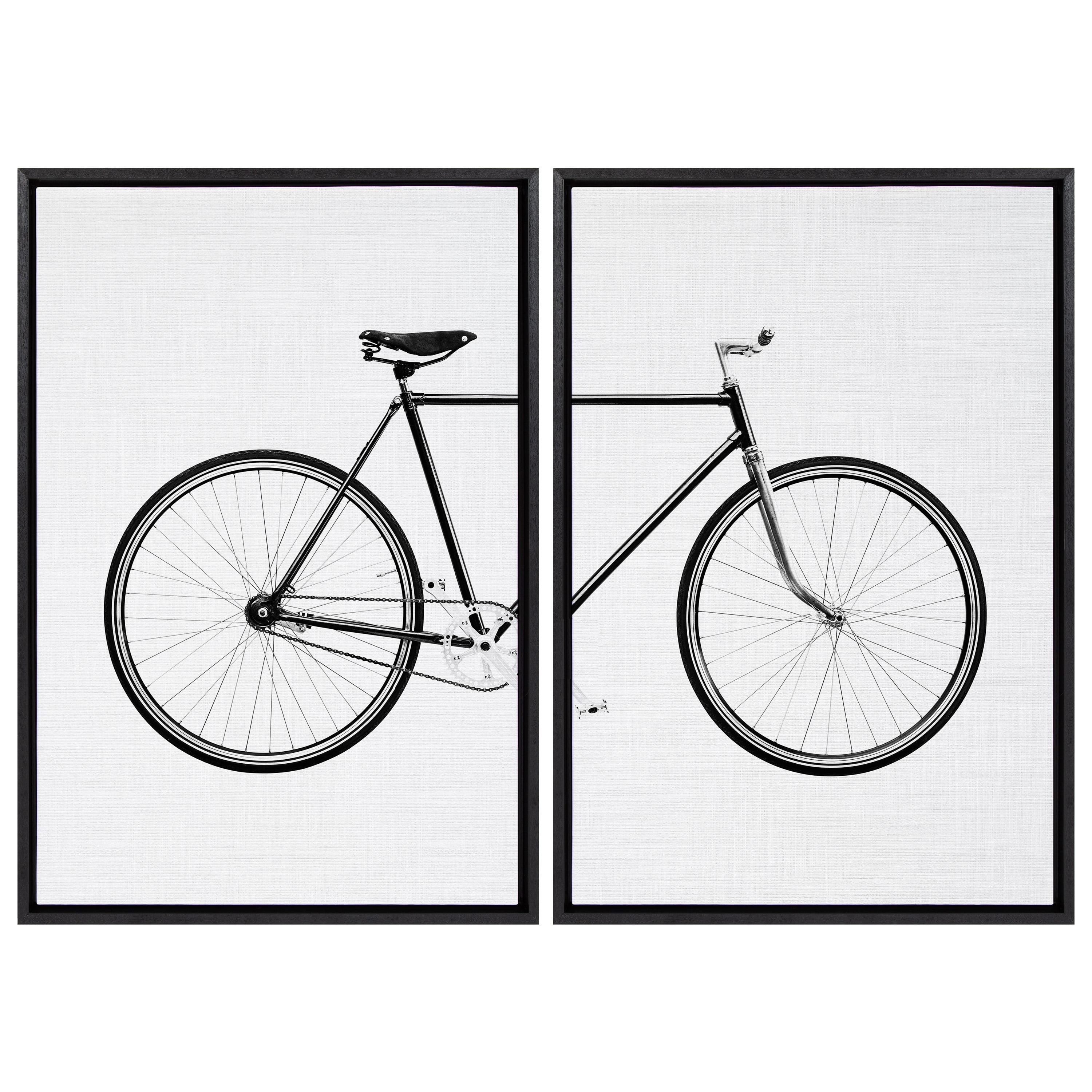 2pc 23" x 33" Sylvie Bicycle by Simon Te of Tai Prints Farmed Wall Canvas - Kate & Laurel All Things Decor