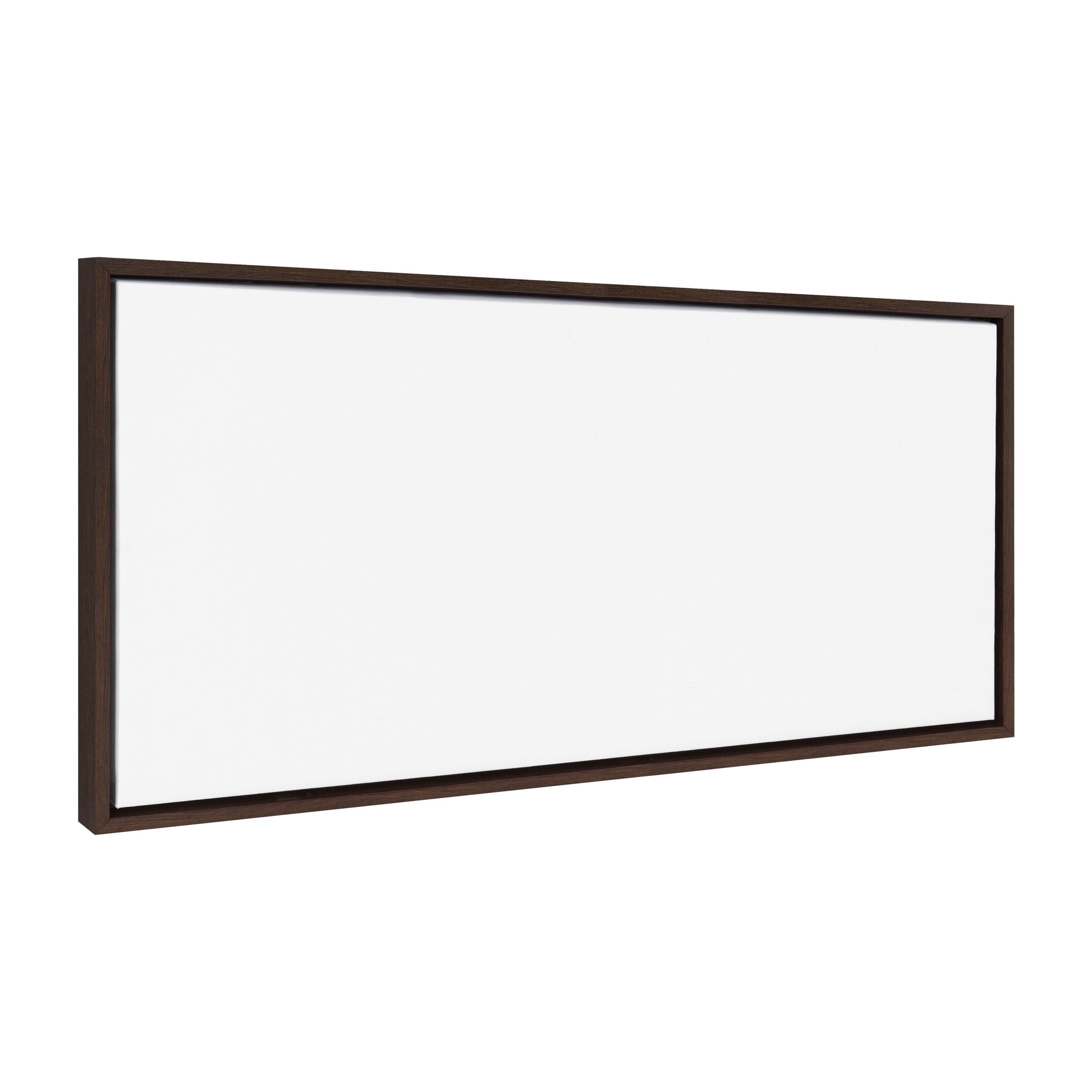 Kate and Laurel Sylvie Blank Framed Canvas Wall Art, 18x40 Brown, Modern Empty Canvas for Paint-Your-Own Art, Premium Canvas Already Framed