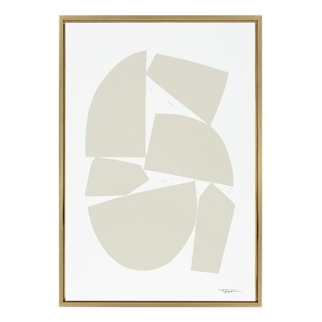 Kate and Laurel Sylvie Constructed I Neutral Framed Canvas by Statement Goods
