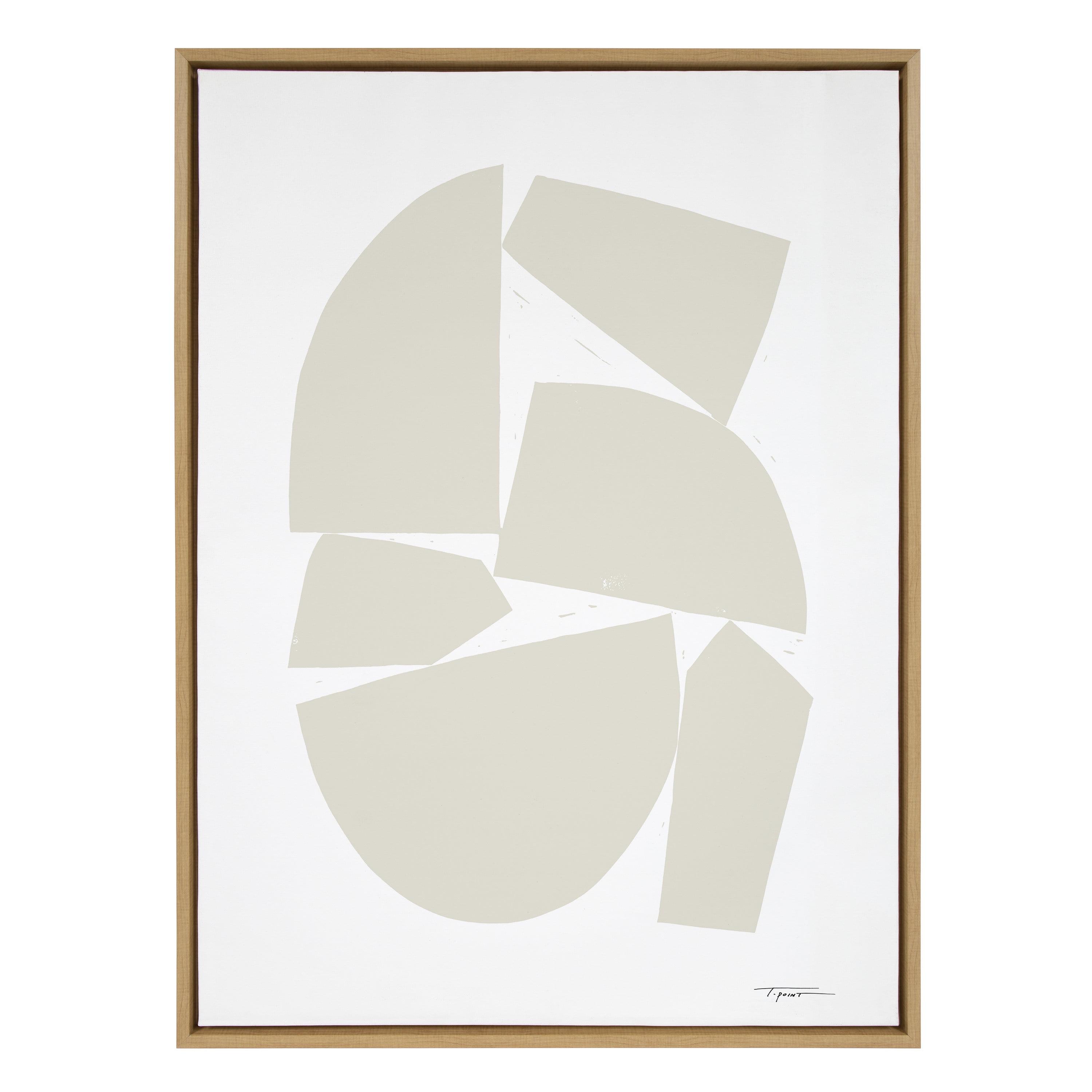 Kate and Laurel Sylvie Constructed I Neutral Framed Canvas by Statement Goods