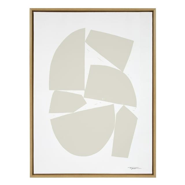 Kate and Laurel Sylvie Constructed I Neutral Framed Canvas by Statement Goods