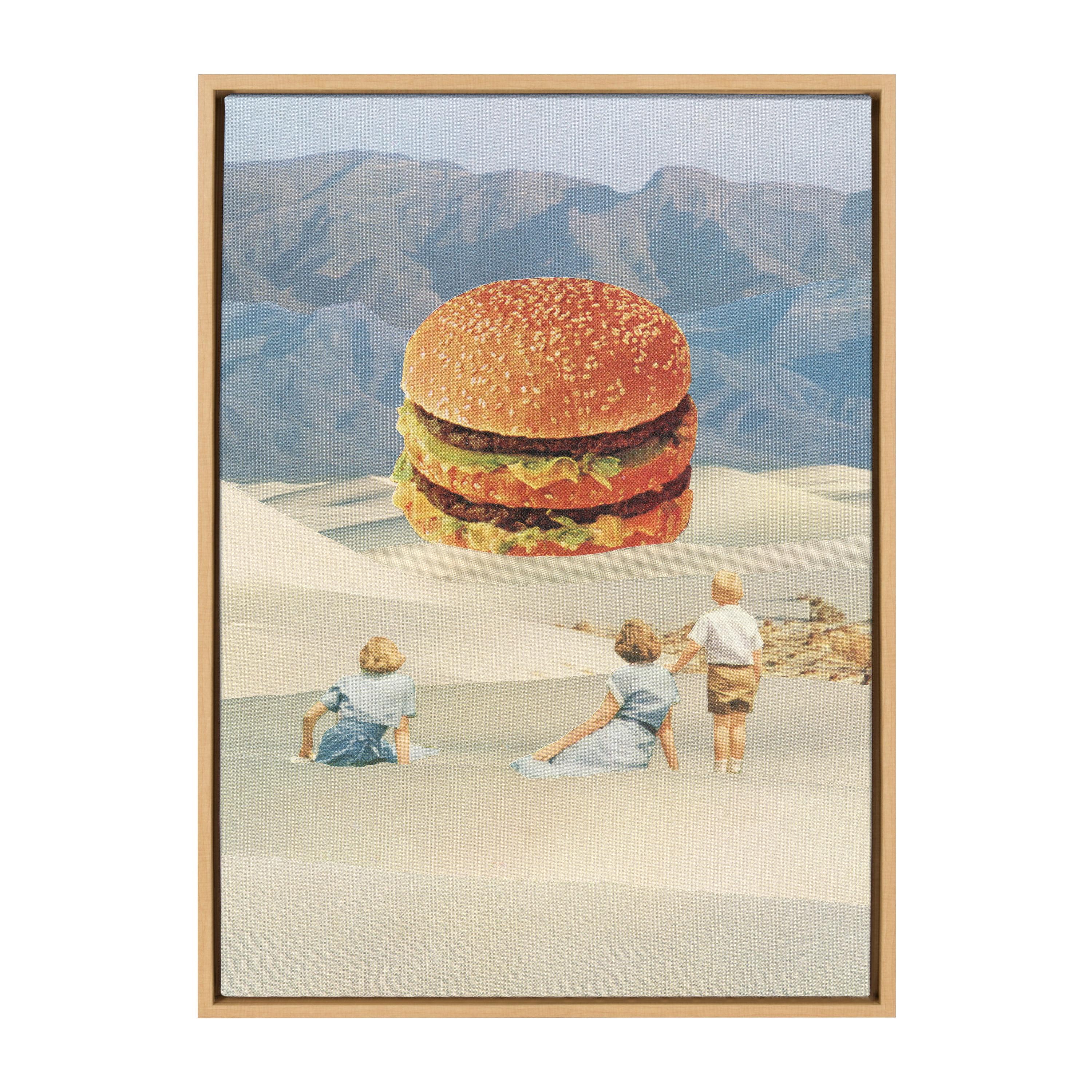23" x 33" Sylvie Desert Mirage by Sarah Eisenlohr Framed Wall Canvas Natural - Kate & Laurel All Things Decor: Modern Style, Plastic Frame