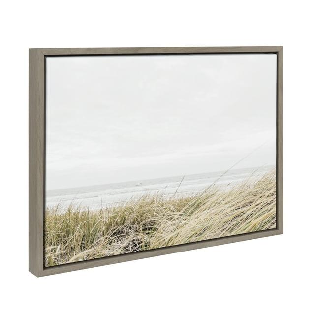 18" x 24" Sylvie East Beach Framed Canvas by Amy Peterson Art Studio Gray - Kate & Laurel All Things Decor: Coastal Style Wall Decor